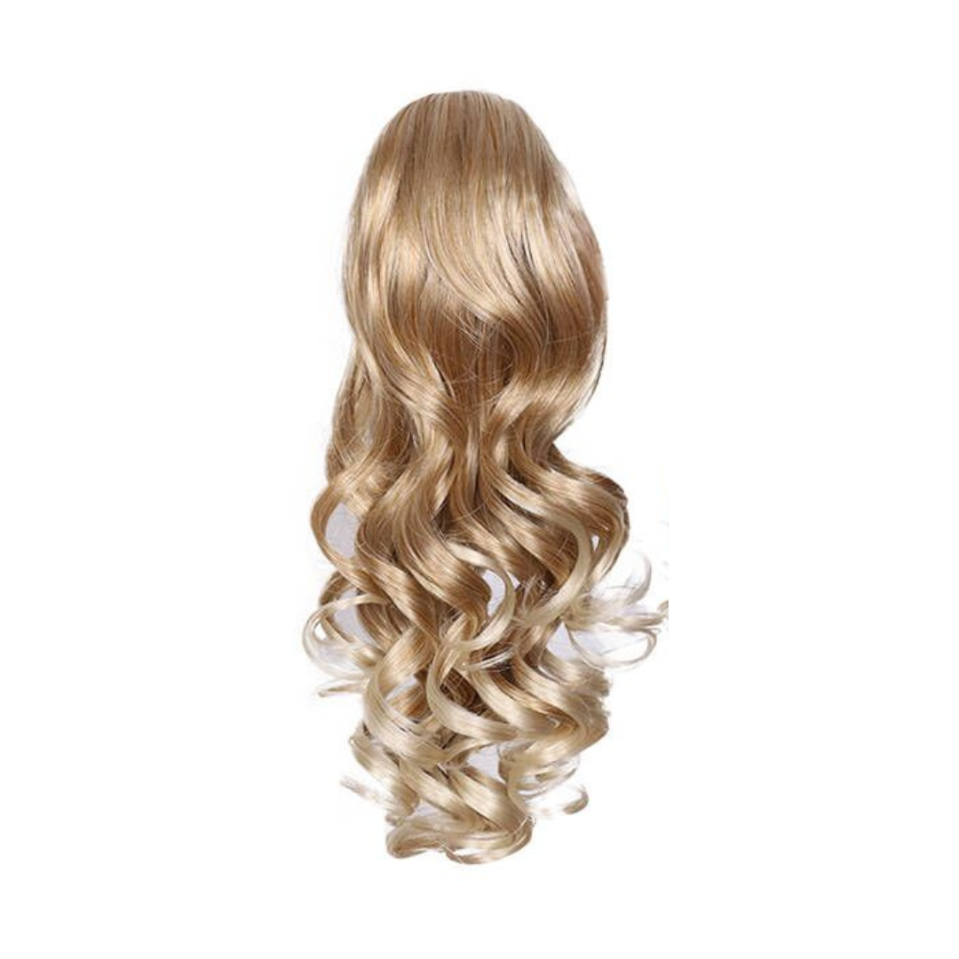 Gessica - Coda di Cavallo con Pinza di alta qualità - Capelli ondulati 45 cm - 126 gr